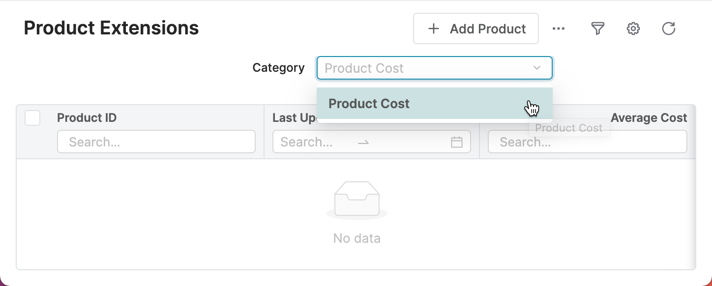 product extensions category